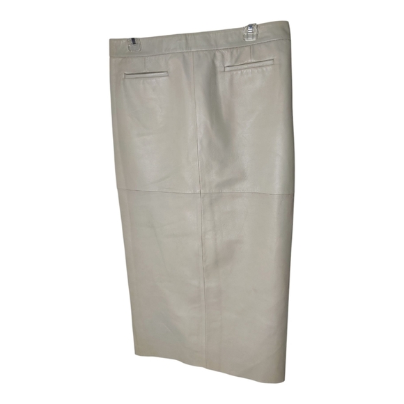 LaMarque Abia Low Waist Leather Maxi Skirt Bone Size Small NWT $545 - Picture 7 of 14